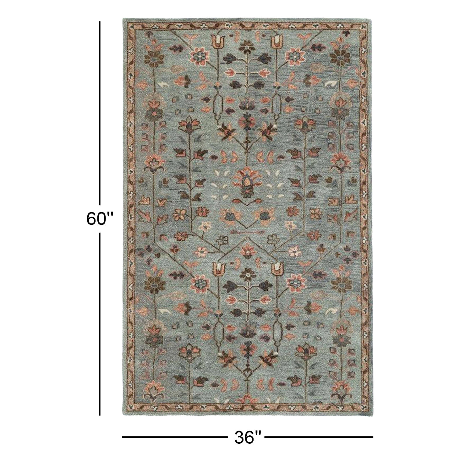 Birch Lane Hand Tufted Wool Siba Rug, Rectangle 3' x 5'