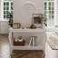 Narrow Console Table, Chic Accent Sofa Table, Entryway Table, White