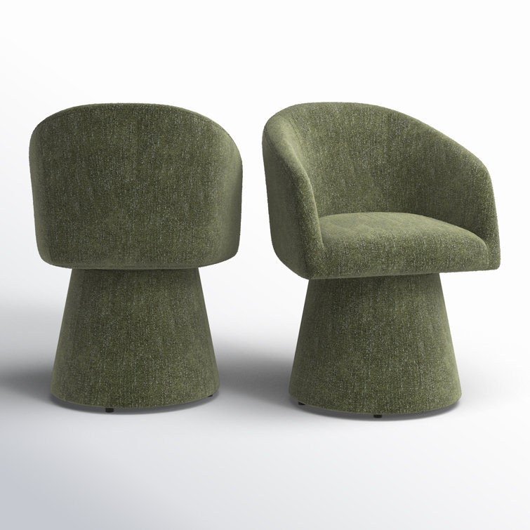 Kyo Chenille Upholstered Barrel Chair (Set of 2)