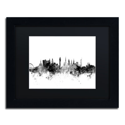 "glasgow écosse horizon bw" , impression encadrée