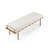 Heiden - Modern Beige Fabric + Antique Brass Dining Bench