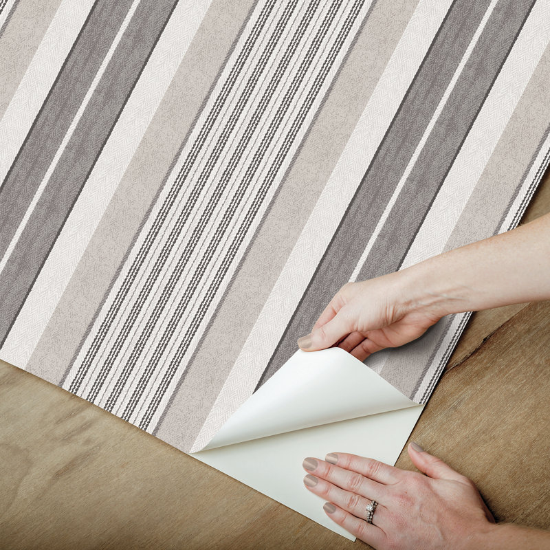 Papier peint adhésif gris anthracite Escot, Gris