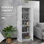 Armoire de rangement de 69 po de hauteur avec tablettes de rangement amovibles, armoire de rangement de style moderne avec portes à fermeture en douceur
