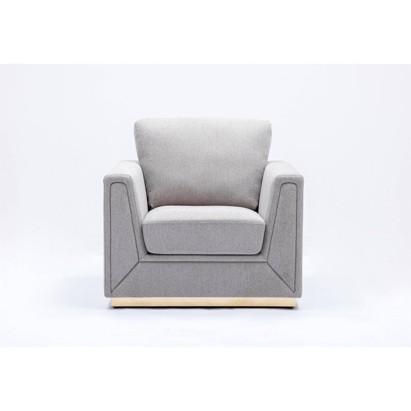 Chaise de salon en lin Valin Gray