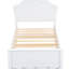 Lit plateforme simple en bois avec tête de lit et lit gigogne confortable-1842124287