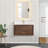 Cristo 36'' Wall Mounted Single Bathroom Vanity with Quartz Top-984156054