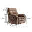 Fauteuil inclinable classique en velours avec poches de rangement et porte-gobelets cachés-1953962569