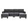 Ranjeeta 101" Wide Modular Sofa with Ottoman