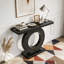 Console en miroir avec incrustation de diamant concassé, longue entrée-2125284455