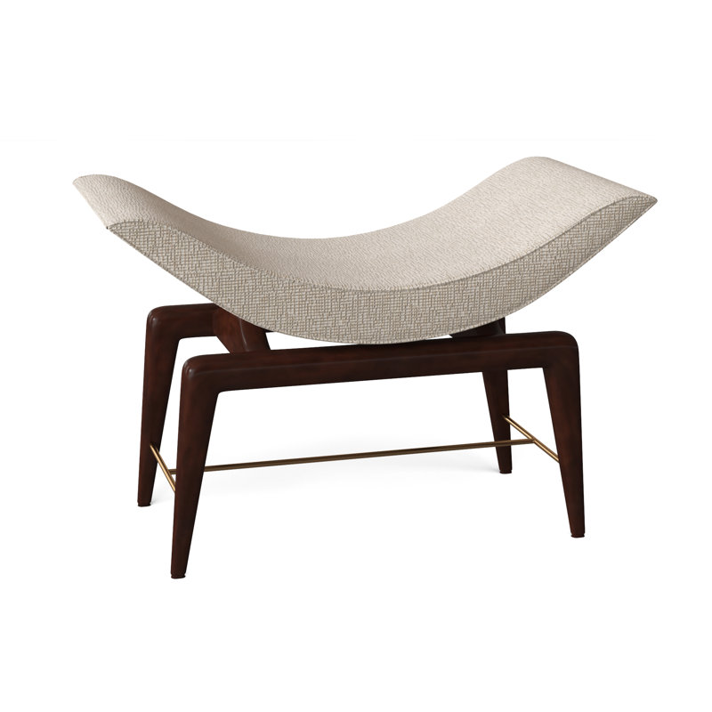 Saddle Upholstered Bench, Polly Snow