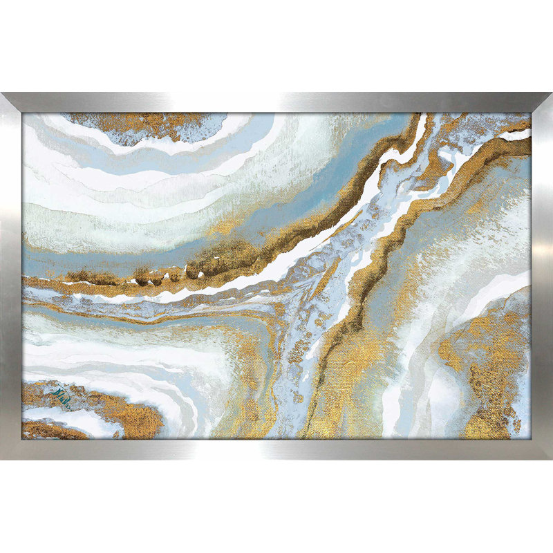 " Blue Agate " by Patricia Pinto, 21.5" H x 27.5" W x 0.75" D