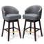 Tabourets de bar pivotants 32 po, similicuir, brun-1424353708-1421454466