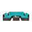 5 - Person Modular Patio Conversation Set with Cushions-1645748241