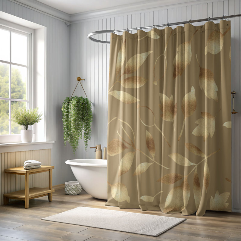 Rideau de douche 1 pièce Golden Harvest, H 74 po x l 71 po