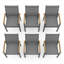 Ensemble de 6 chaises de patio toutes saisons Textilene