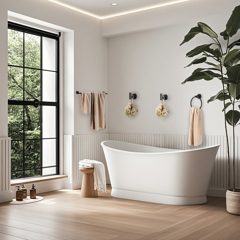 5 - Piece Bathroom Hardware Set, Matte Black