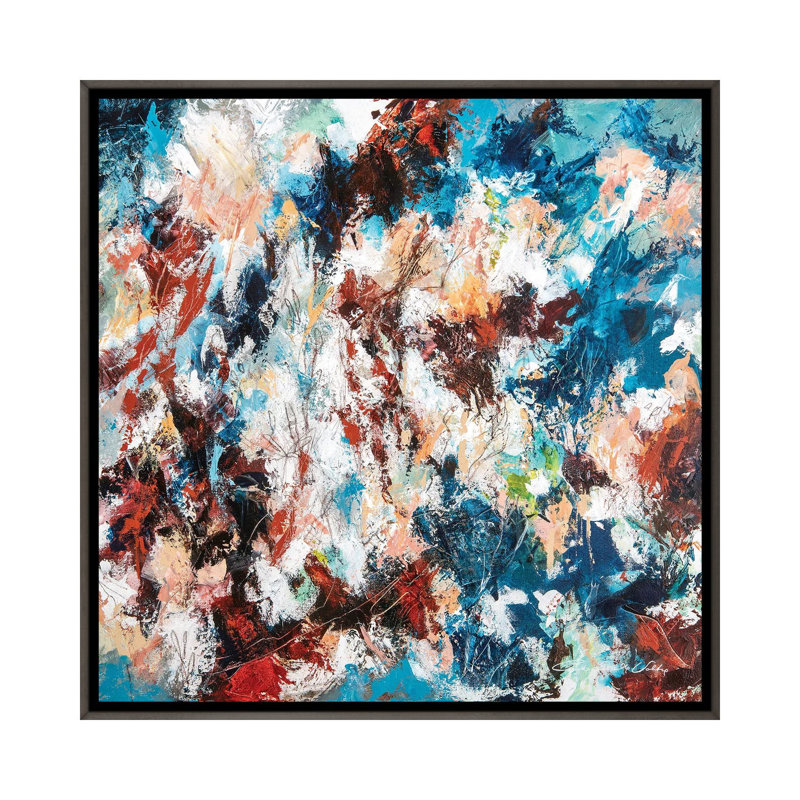« Sédiments II » par Cristina dalla Valentina-impression d’art graphique, H 18 po x l 18 po x 1,5 po, Pas de tapis