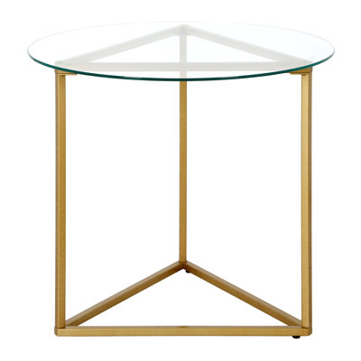 Glass Top Frame End Table