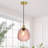 1-Light 9.45"Wide Pendant Light with Tiwisted Glass Shade for Kitchen Island-936846056