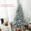 Arbre de Noël artificiel floqué neige avec 1401 pointes, support en métal pliable, assemblage facile, arbre de Noël articulé pour la maison, le bureau, les fêtes,