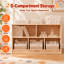 Étagère Montessori à 2 niveaux en bois d'hévéa 113,3 cm (L) x 30 cm (P) x 60 cm (H)