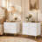19.7" W 3-Drawer Nightstand with Gold Metal Legs and Handles, Modern Glam Bedside Table