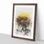 Yellow Sunrise over the Forest - Picture Frame Graphic Art Print-56924656-56924654