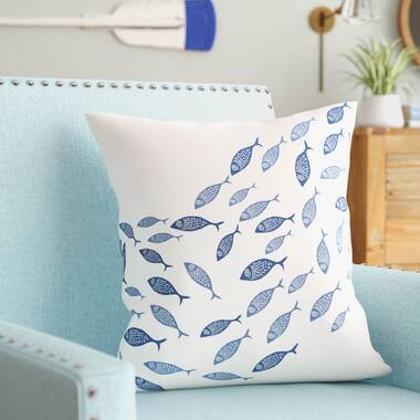 Throw Pillows Blue Throw Pillow, Pillow Covers Fish Pillow Covers