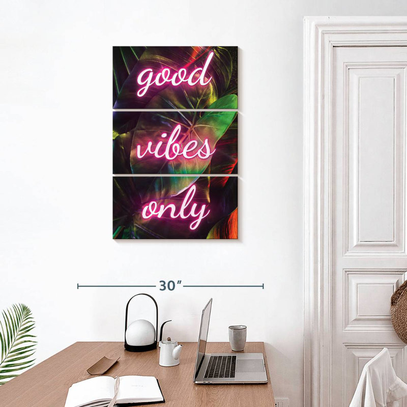 Tergel Good Vibes Only - néon, H 32 po x l 20 po