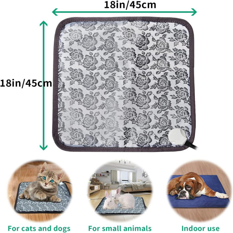 Tucker Murphy Pet™ 17.7 X 17.7 Pet Heating Pad Heated Dog Bed Waterproof  Cat Warming Pad Adjustable Heated Dog Pad Pet Electric Heating Mat