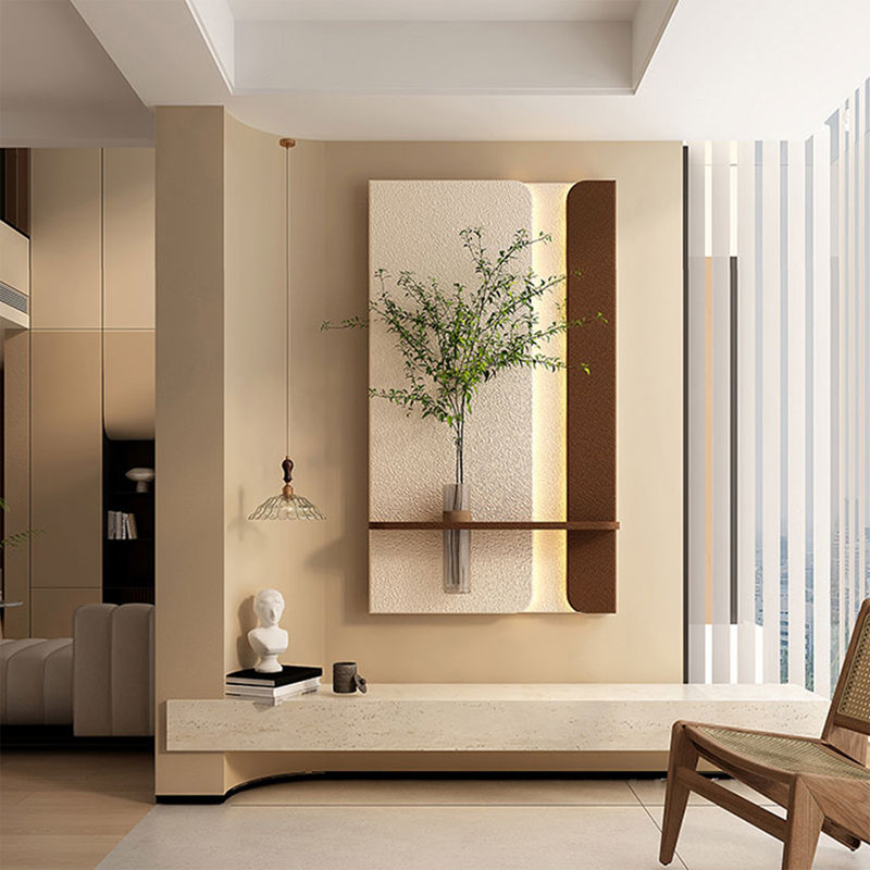 Art mural Mid-Century moderne en toile pour salon, H 47,24 po x l 27,56 po x P 1,97 po