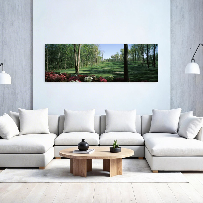 Trees in a golf course Augustine Golf Club Stafford Virginia USA 1 Piece Wrapped Canvas Panoramic Wall Art