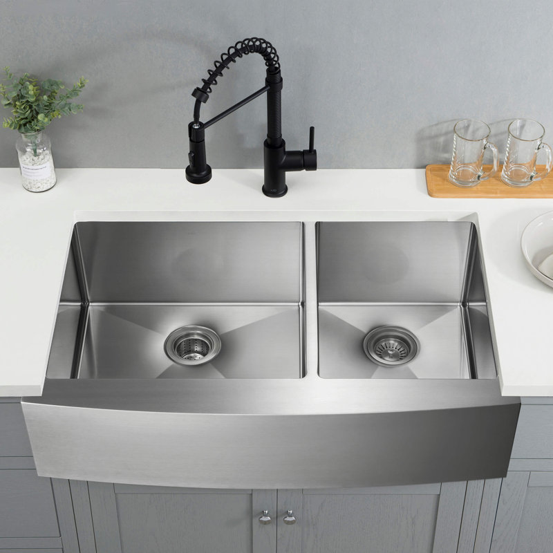 36'' L Double Bowl Stainless Steel Kitchen Sink