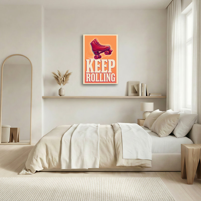 Keep Rolling, reproduction d'art sur toile, ensemble de 1, Toile tendue, 24"H x 18"W
