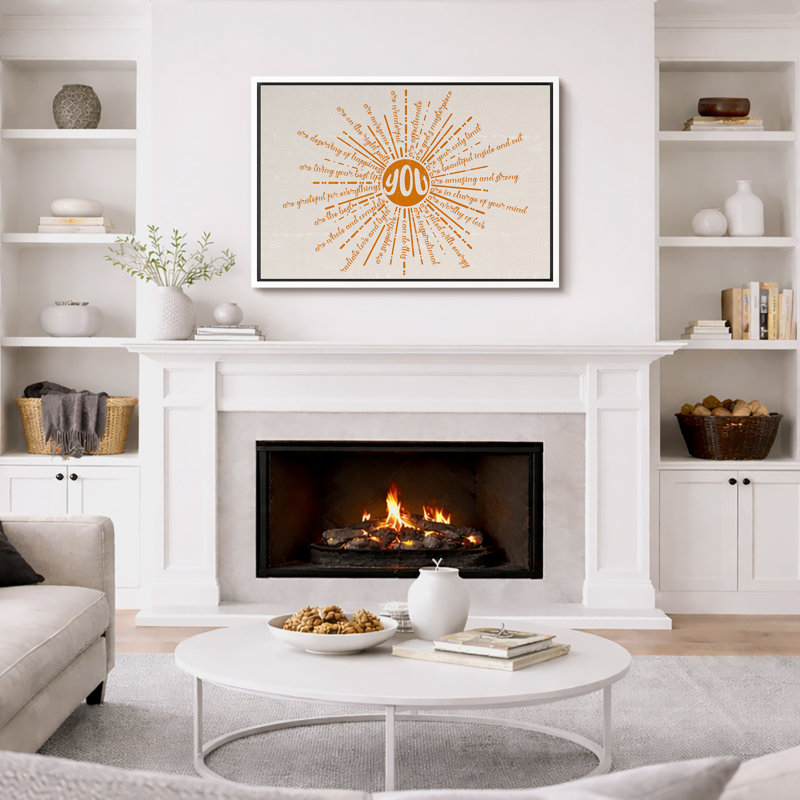 «Radiant Affirmations Uplifting Inspirational Quotes Abstract Contemporary Relax / Calm», reproduction sur toile
