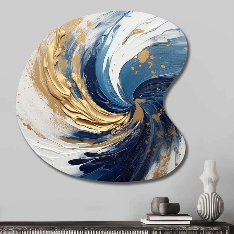 Mason - spirale abstraite, reproduction d'art en métal, décoration murale asymétrique moderne, H 27 po x l 27 po