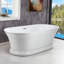 Baignoire de trempage autoportante en acrylique 67 pi x 29,5 po avec piédestal, double extrémité, conception antidérapante-51226566