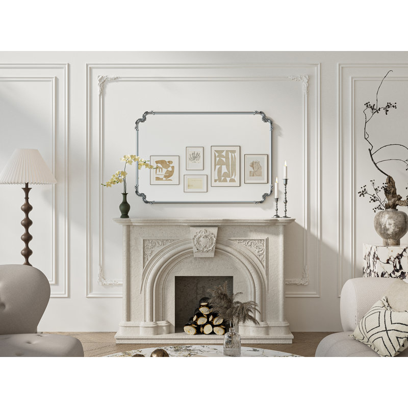 Miroir d'appoint Genan, Argent antique, 48 po x 32 po