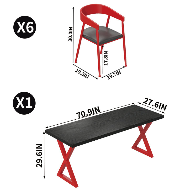 Table et chaises de style industriel