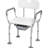 White Bath Seat With Back - 31 & Toilet Chair, Adjustable Shower Chair Seat,