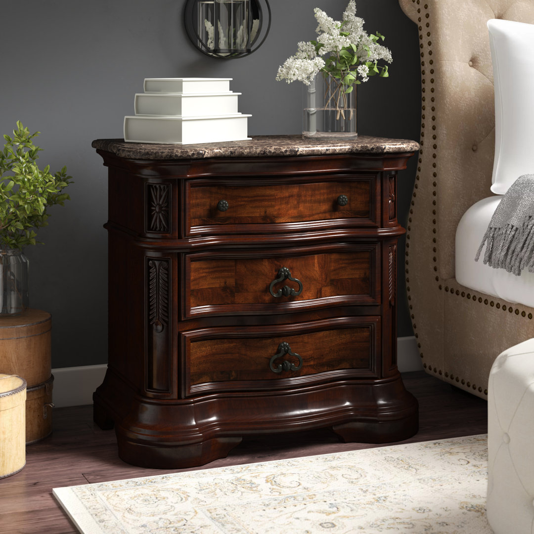 Fletcher 32'' W Solid Wood Nightstand Astoria Grand