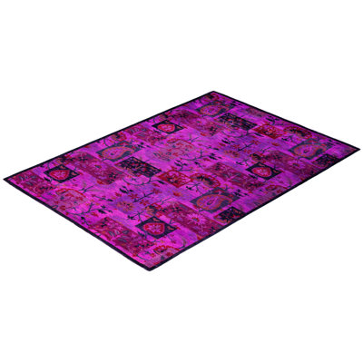 Kitto One-of-a-Kind 5' 3" X 7' 5" New Age Wool Area Rug Pink