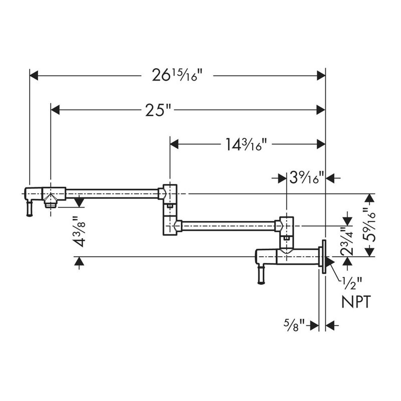 Talis C Pot Filler with Accessories, Polished Nickel