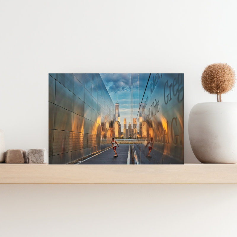 Art contemporain, architecture contemporaine, art mural coucher de soleil, H 8 po x l 12 po
