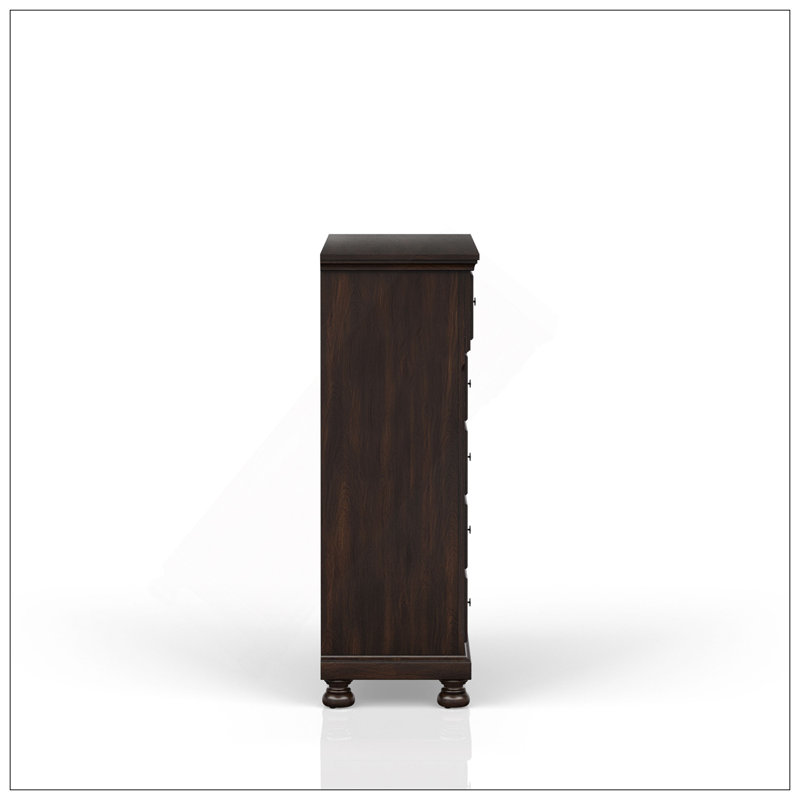 Fitima 5 Drawer Chest, Brown