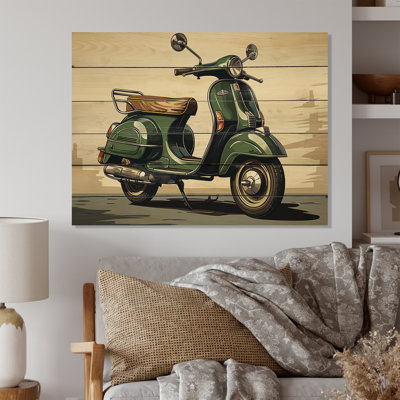" Green Scooter Retro Electric I "