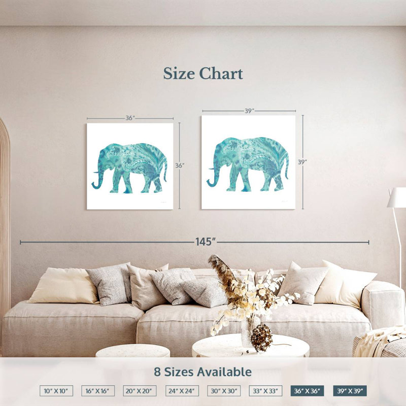 Brampt Boho Teal Elephant II
