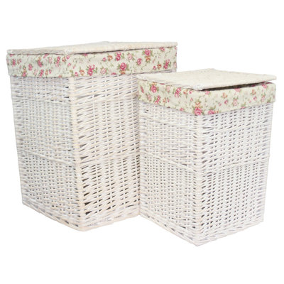 Wicker Laundry Set with Handles