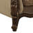 Dandre 49" Wide Velvet Armchair in Beige/Walnut