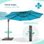 Parasol en porte-à-faux 11 pi Danasha-1035656206